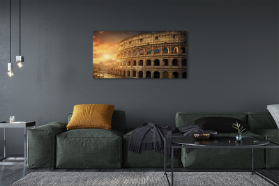Quadro em tela Pôr do sol no Coliseu de Roma
