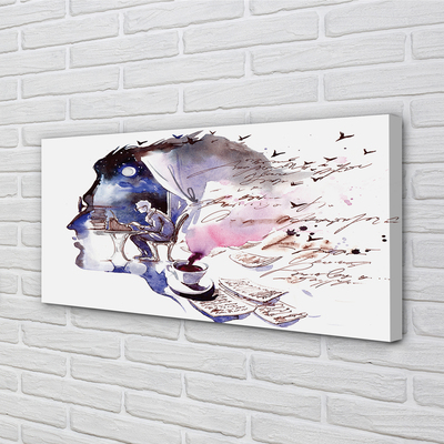 Quadro em tela Imagem do rosto de um homem