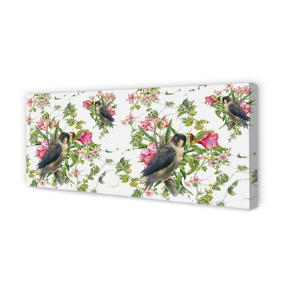 Pintura em tela Pássaros em um galho