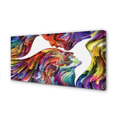 Quadro em tela Pintura facial colorida