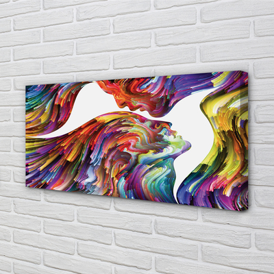 Quadro em tela Pintura facial colorida