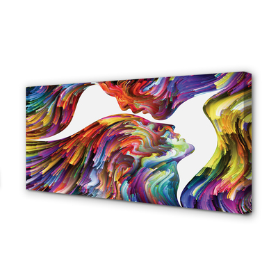 Quadro em tela Pintura facial colorida