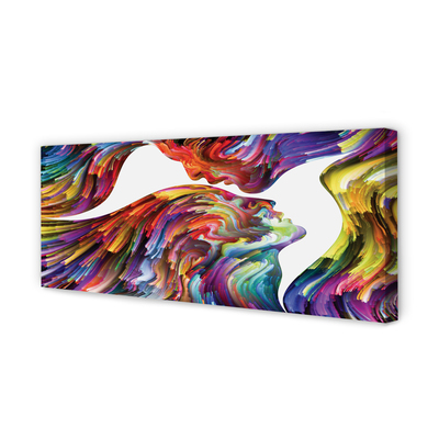 Quadro em tela Pintura facial colorida