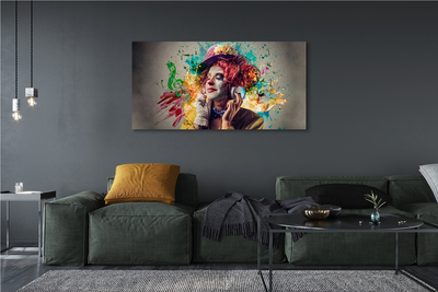 Quadro em tela Tinta para partitura de palhaço