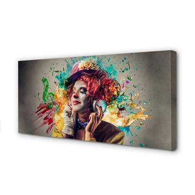 Quadro em tela Tinta para partitura de palhaço