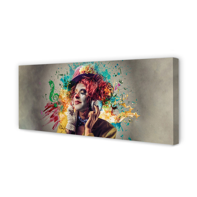 Quadro em tela Tinta para partitura de palhaço