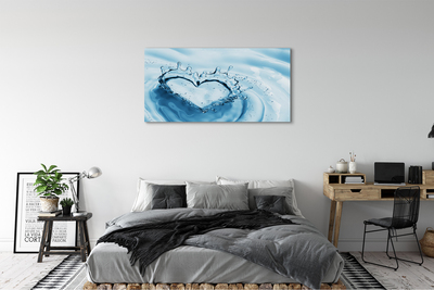 Quadro em tela Coração de gotas de água