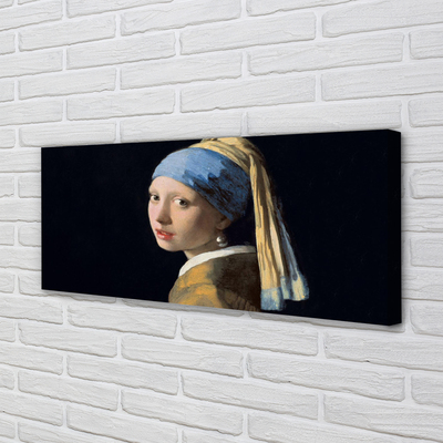 Pintura em tela Moça com Brinco de Pérola - Johannes Vermeer