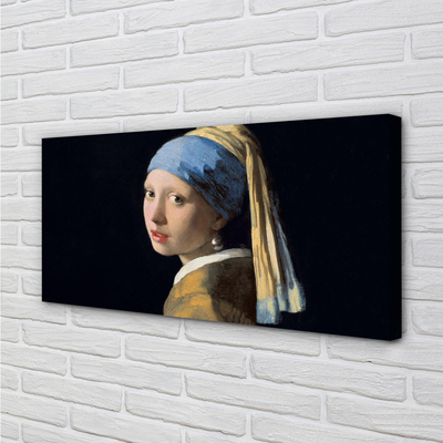 Pintura em tela Moça com Brinco de Pérola - Johannes Vermeer