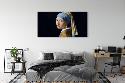 Pintura em tela Moça com Brinco de Pérola - Johannes Vermeer
