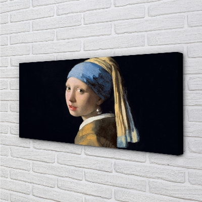 Pintura em tela Moça com Brinco de Pérola - Johannes Vermeer