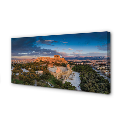 Quadro em tela Arquitetura panorâmica da Grécia Atenas