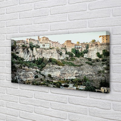 Quadro em tela Espanha Montanhas árvores cidade