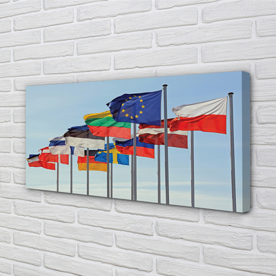 Pintura em tela Muitas bandeiras