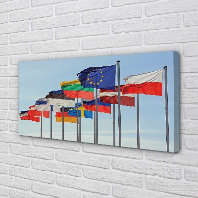 Pintura em tela Muitas bandeiras