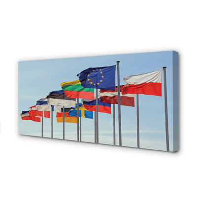 Pintura em tela Muitas bandeiras