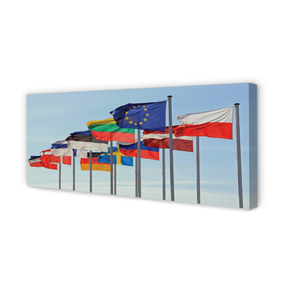 Pintura em tela Muitas bandeiras