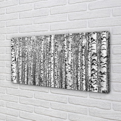 Quadro em tela Árvores pretas e brancas