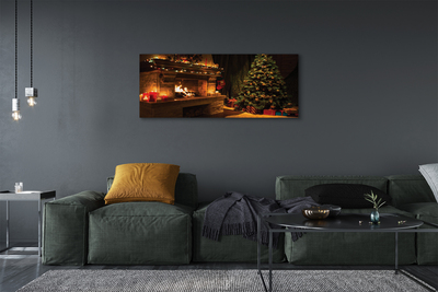 Pintura em tela Decorações para lareira de árvore de Natal