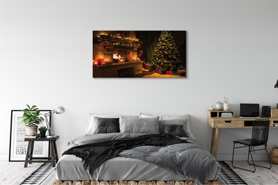 Pintura em tela Decorações para lareira de árvore de Natal