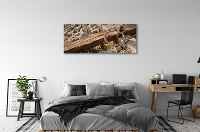 Quadro em tela Cruz, pedras, espinhos