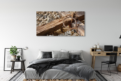 Quadro em tela Cruz, pedras, espinhos