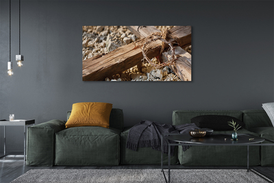 Quadro em tela Cruz, pedras, espinhos