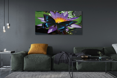 Pintura em tela Flor borboleta