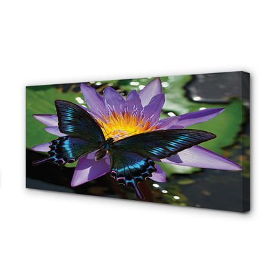 Pintura em tela Flor borboleta