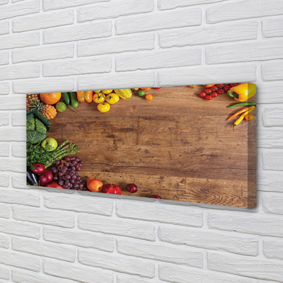 Pintura em tela Tábua de aspargos, abacaxi e maçã