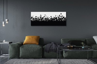 Pintura em tela Notas em preto e branco