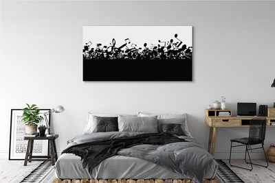 Pintura em tela Notas em preto e branco