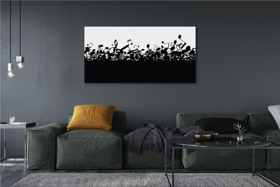 Pintura em tela Notas em preto e branco