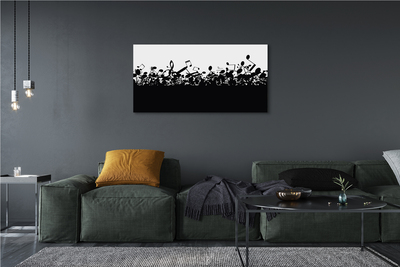 Pintura em tela Notas em preto e branco