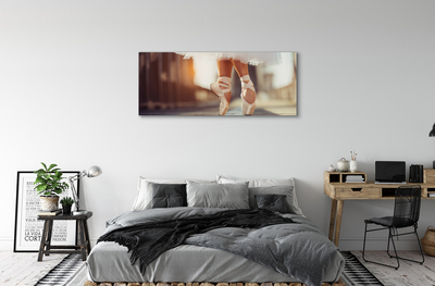 Pintura em tela Pernas femininas com sapatilhas de balé brancas