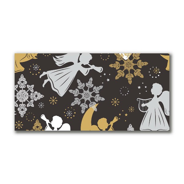 Quadro de parede em tela Flocos de neve anjos natal