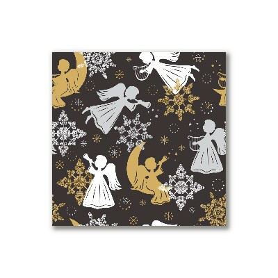 Quadro de parede em tela Flocos de neve anjos natal