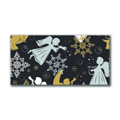 Quadro de parede em tela Flocos de neve anjos natal