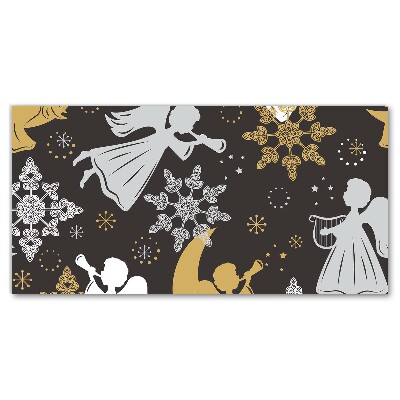 Quadro de parede em tela Flocos de neve anjos natal