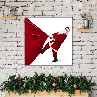 Quadro em tela Presentes de Natal do Papai Noel