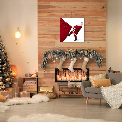 Quadro em tela Presentes de Natal do Papai Noel