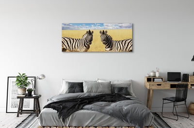Pintura em tela Campo de zebras