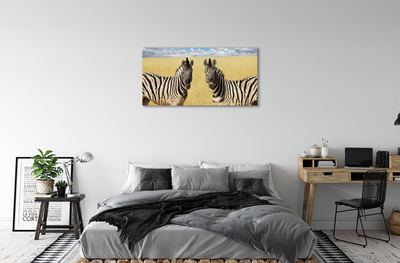 Pintura em tela Campo de zebras