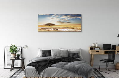 Pintura em tela Árvore de nuvens de zebras