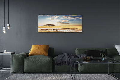 Pintura em tela Árvore de nuvens de zebras