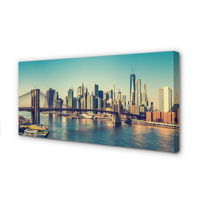 Quadro em tela Panorama da ponte e do rio