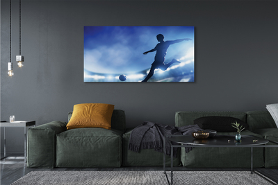 Pintura em tela Homem das luzes azuis