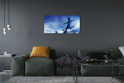 Pintura em tela Homem das luzes azuis