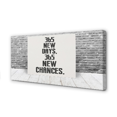 Quadro em tela Inscrição em tijolo