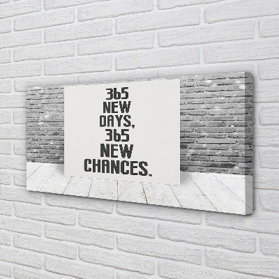 Quadro em tela Inscrição em tijolo